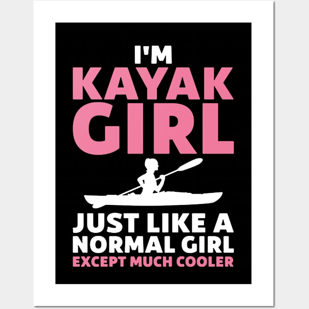 i'm kayak girl Wall Art by fabecco